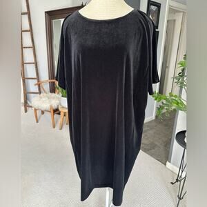 Eileen Fisher black velvet dress, size large